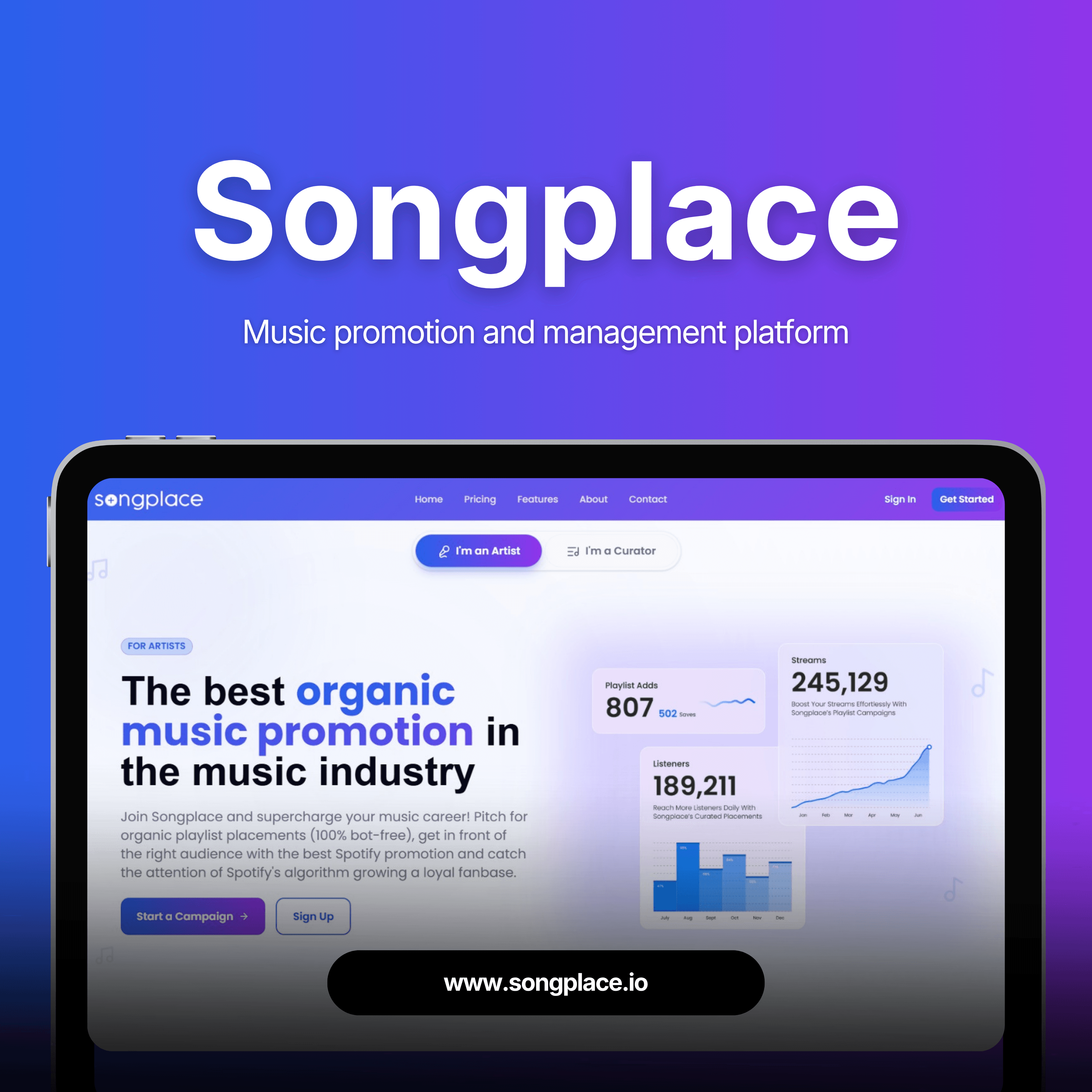 Songplace music promotion platform