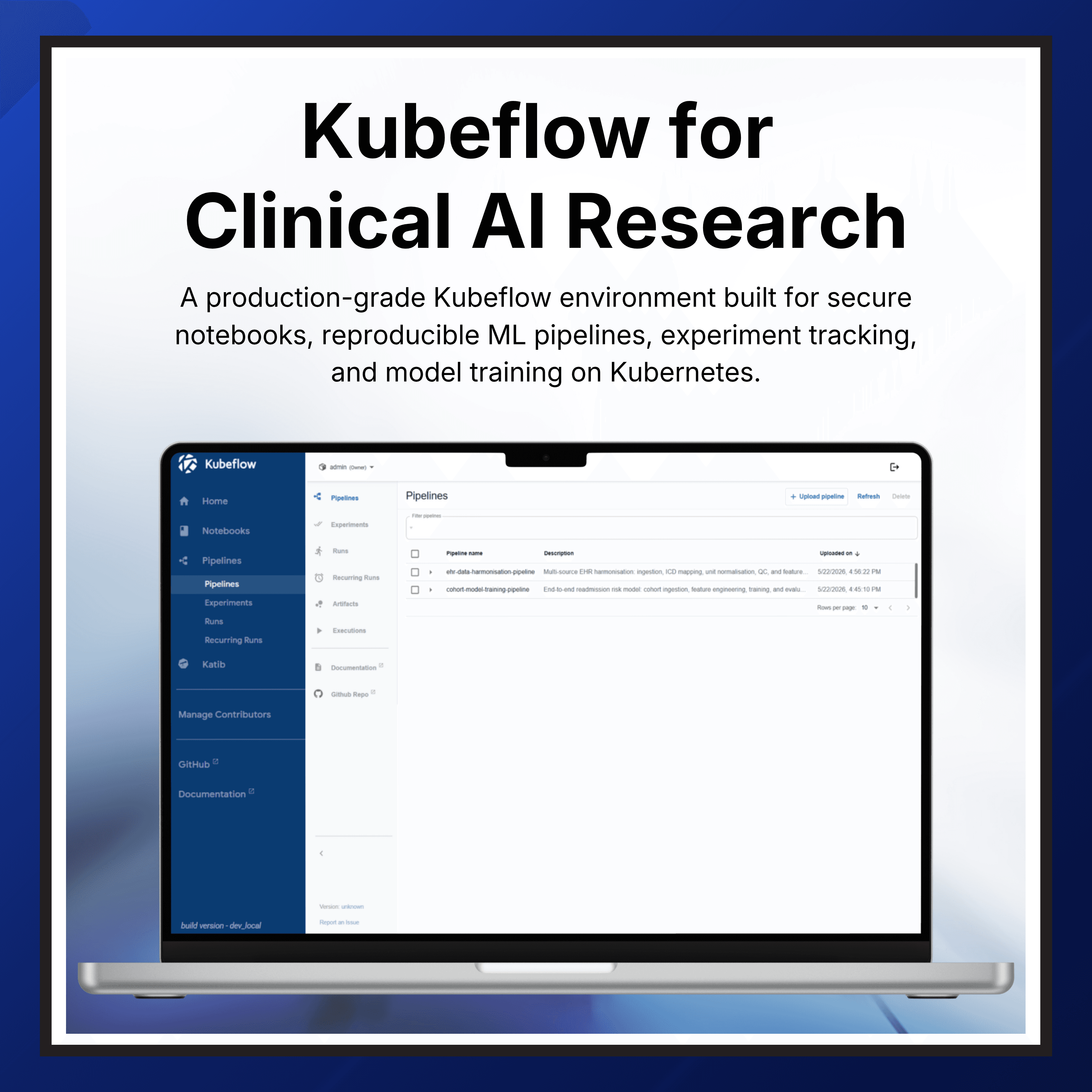 Kubeflow university research lab platform